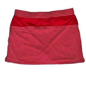 Izod Tennis Skorts Womens L Stretch Red White Activewear Casual Golf Athleisure
